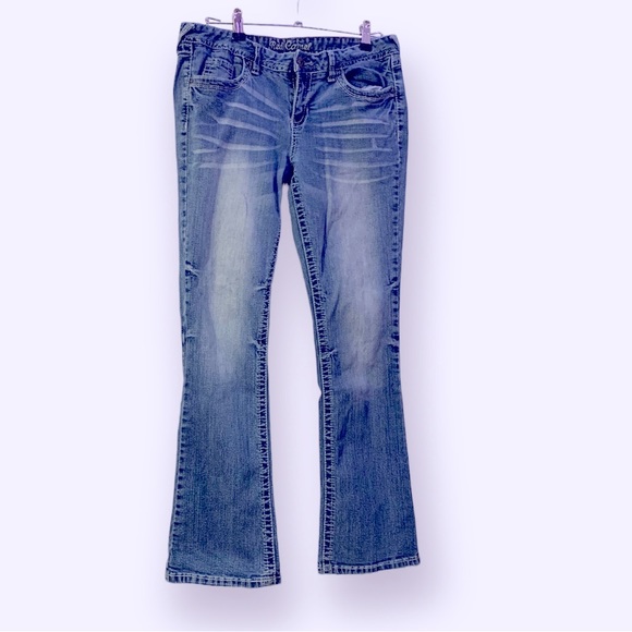 Red camel low rise flare jeans - Picture 1 of 1